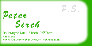 peter sirch business card